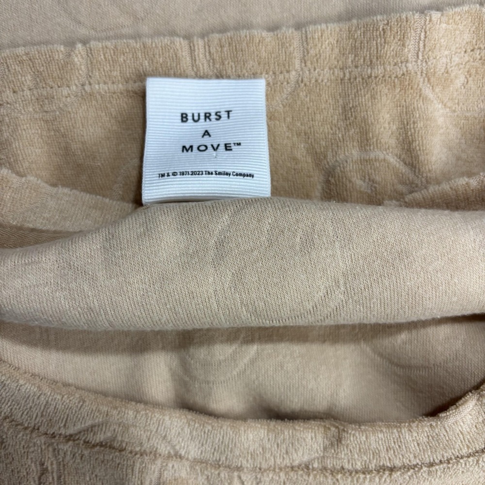 OFFLINE Aerie 2 Pc Terry Cloth Smiley Set, Medium Top, Large Pants Tan Wide Leg - Picture 14 of 14